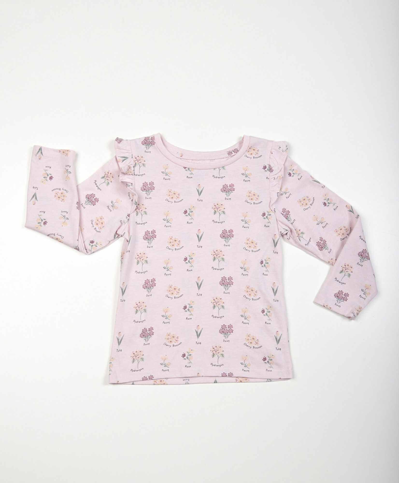 Polera bebé flores vuelos Polera bebé flores vuelos