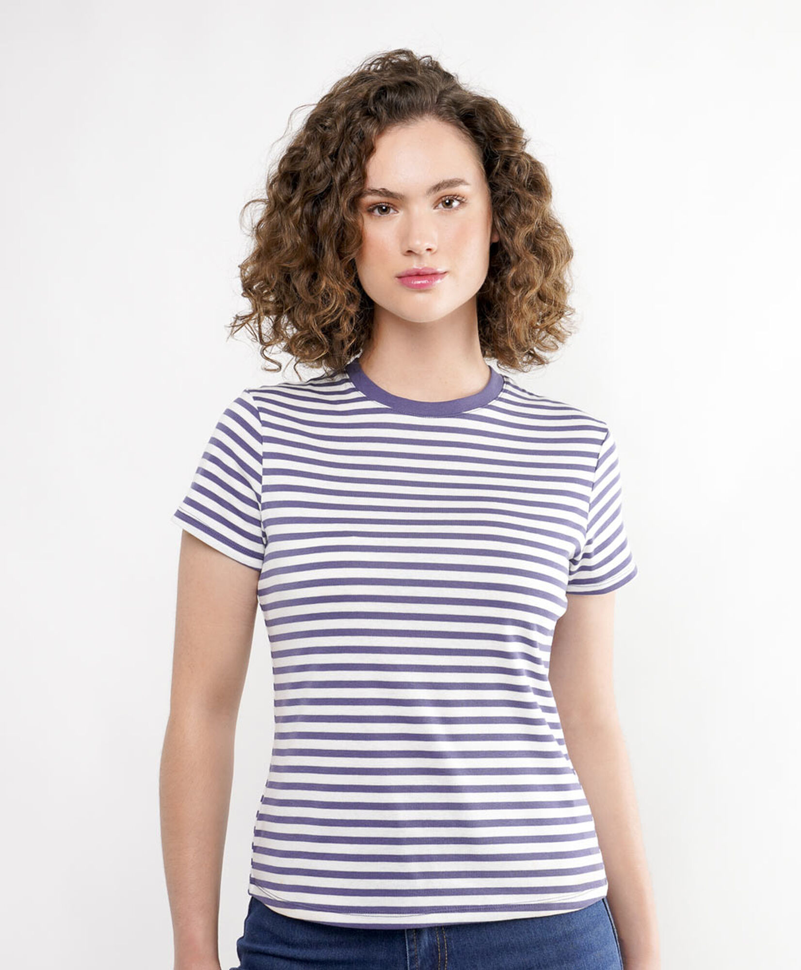 Polera mujer rayas bicolor Polera mujer rayas bicolor