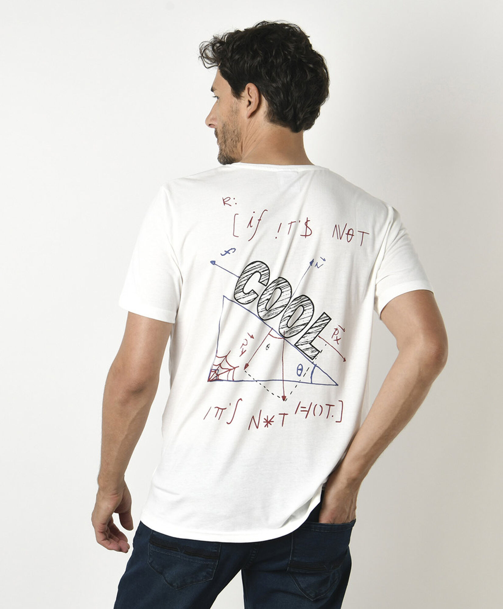 Polera hombre doble estampado cool Polera hombre doble estampado cool
