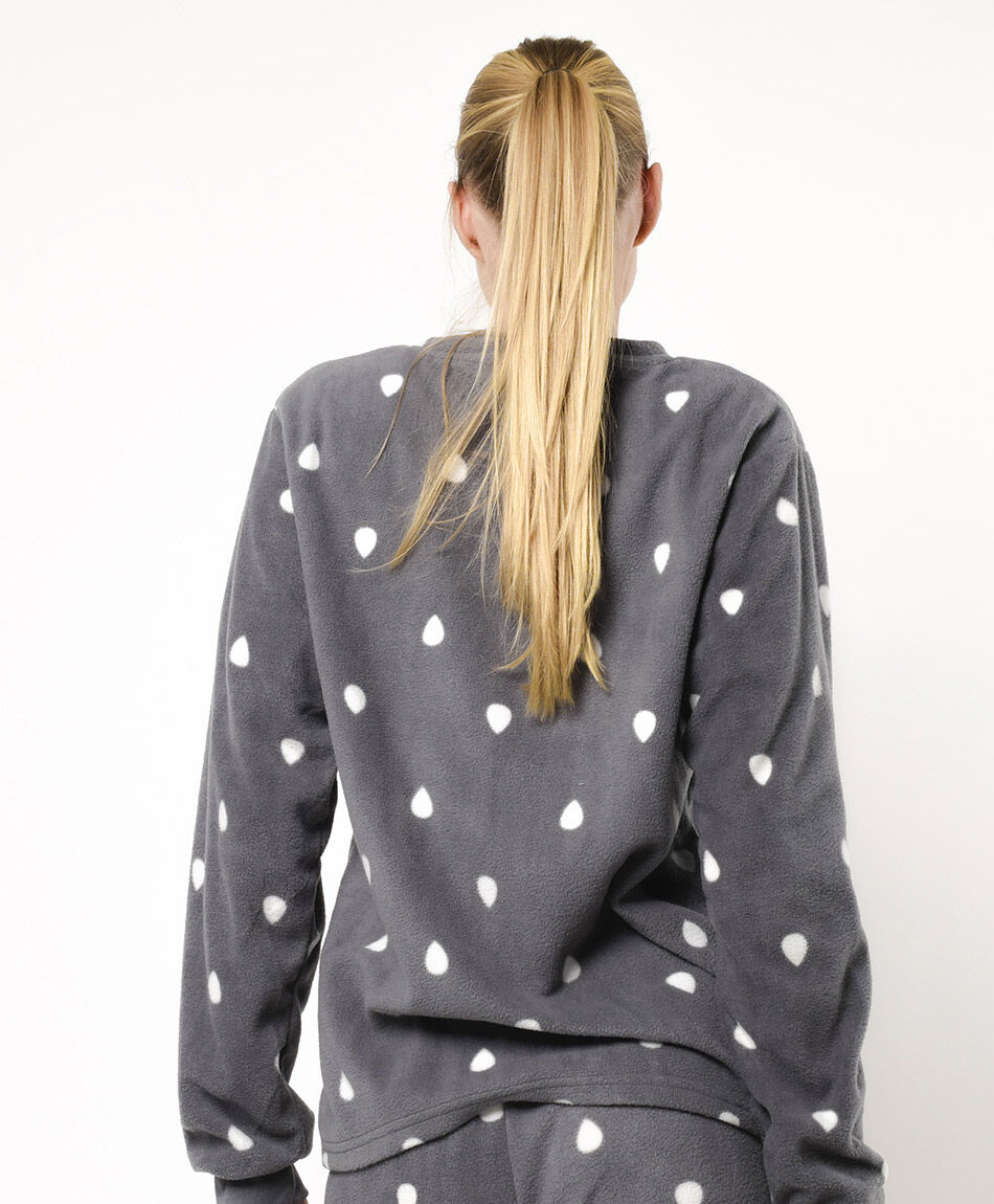 Pijama mujer micro polar corazones