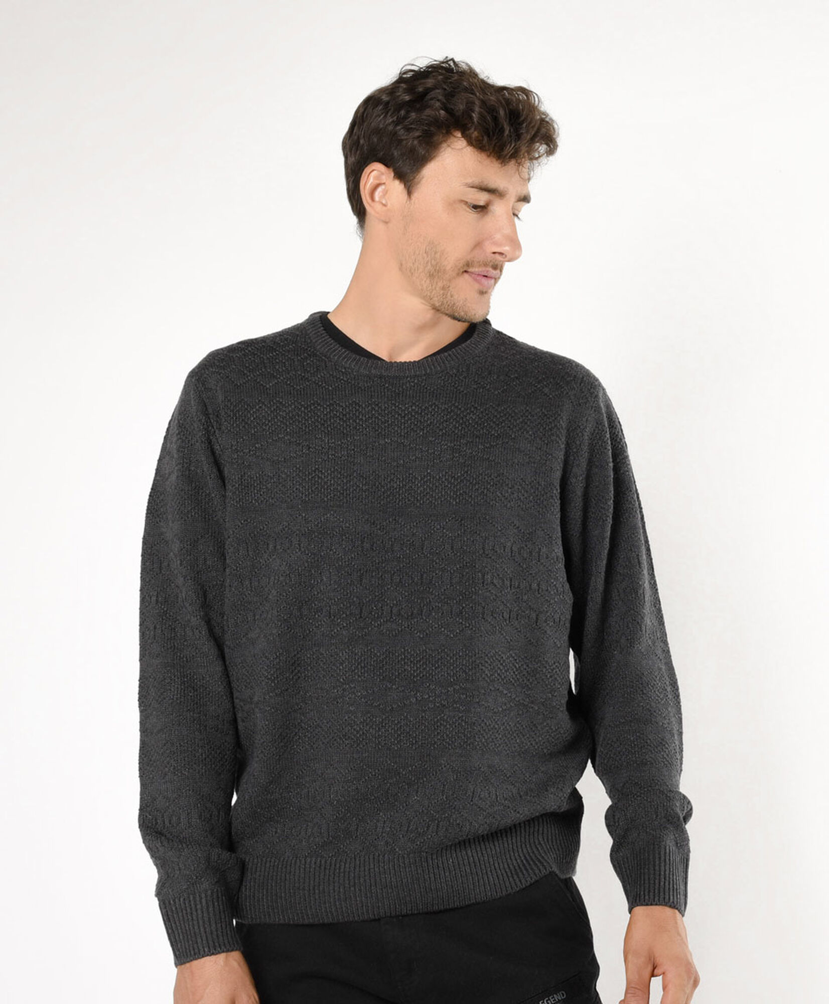 Sweater hombre jacquard liso Sweater hombre jacquard liso