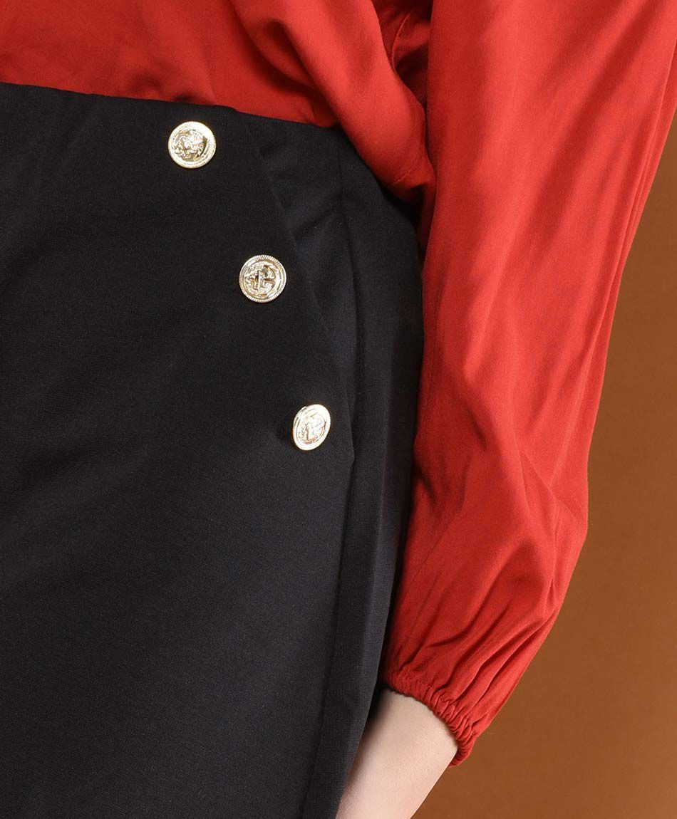 Mini falda mujer botones dorados