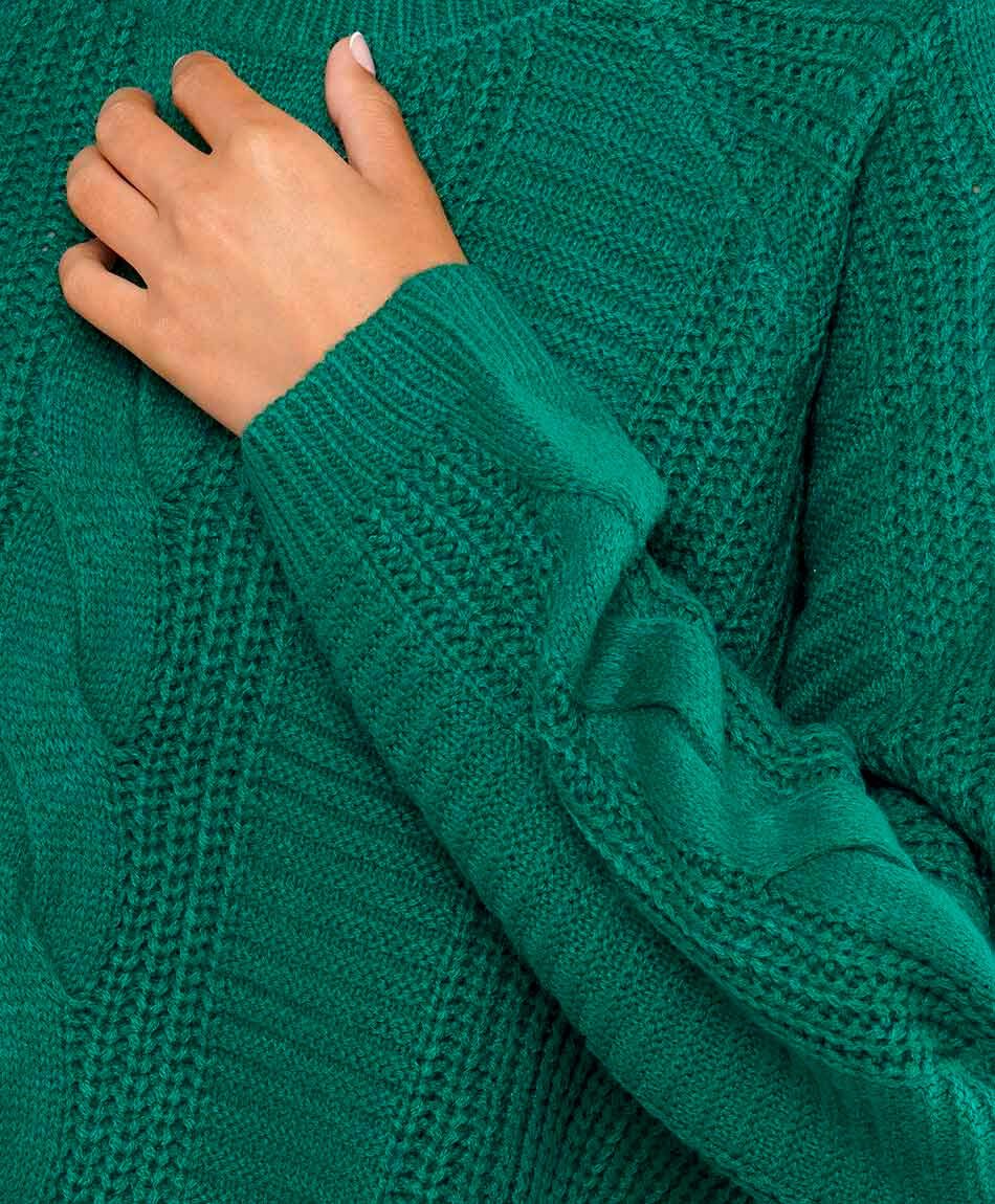 Sweater mujer textura verde