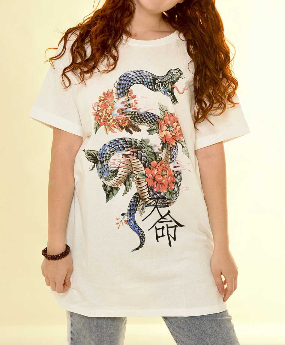 Polera over estampada