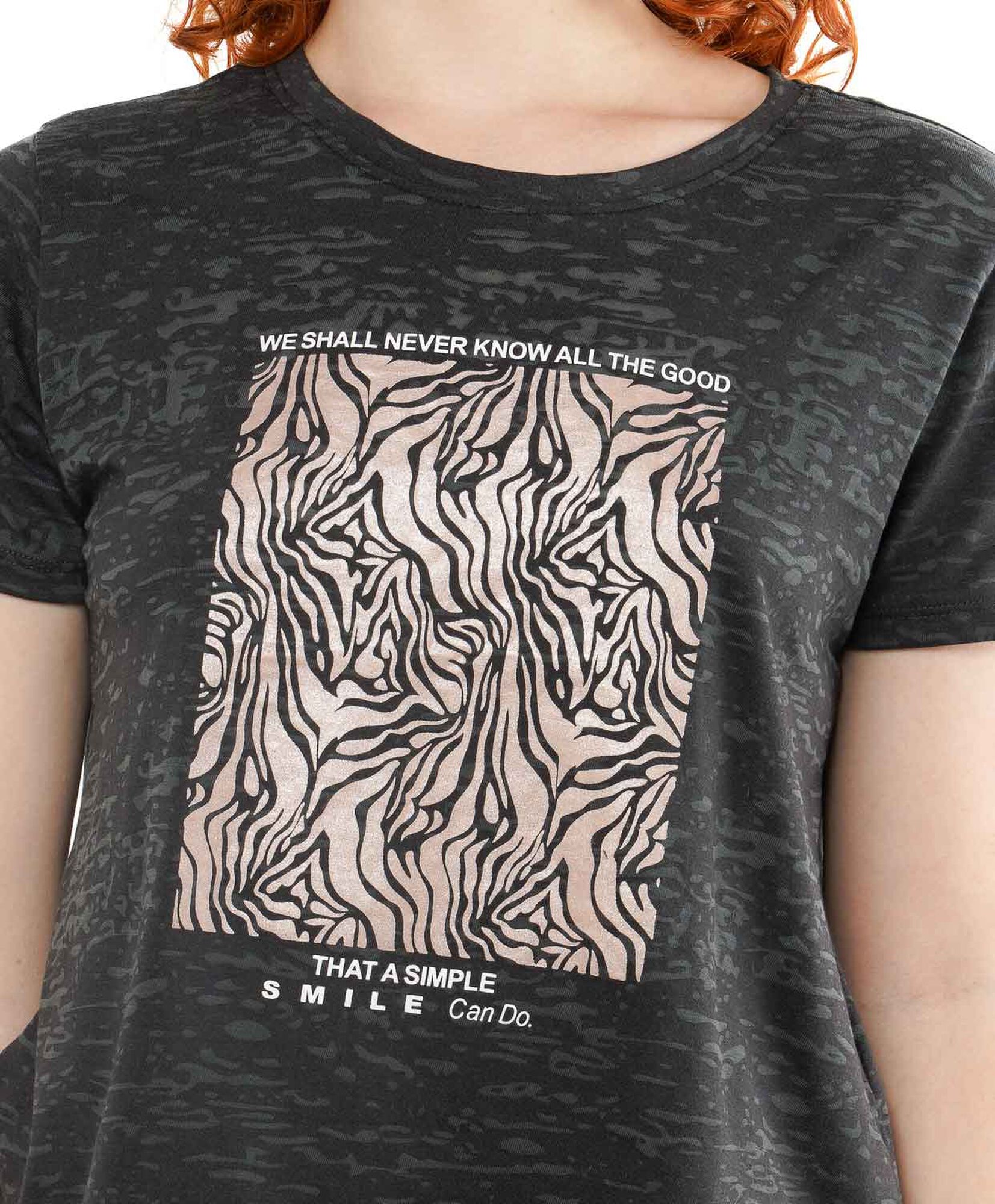 Polera deportiva mujer jaspeada print Polera deportiva mujer jaspeada print