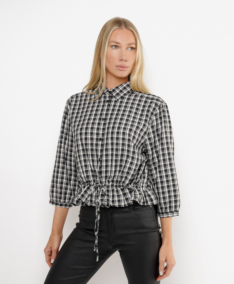 Blusa mujer escocesa lazo
