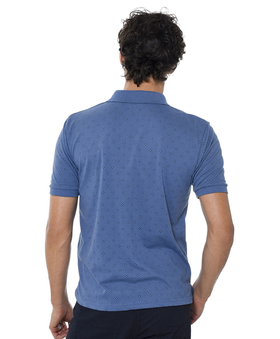 Polera polo estampada