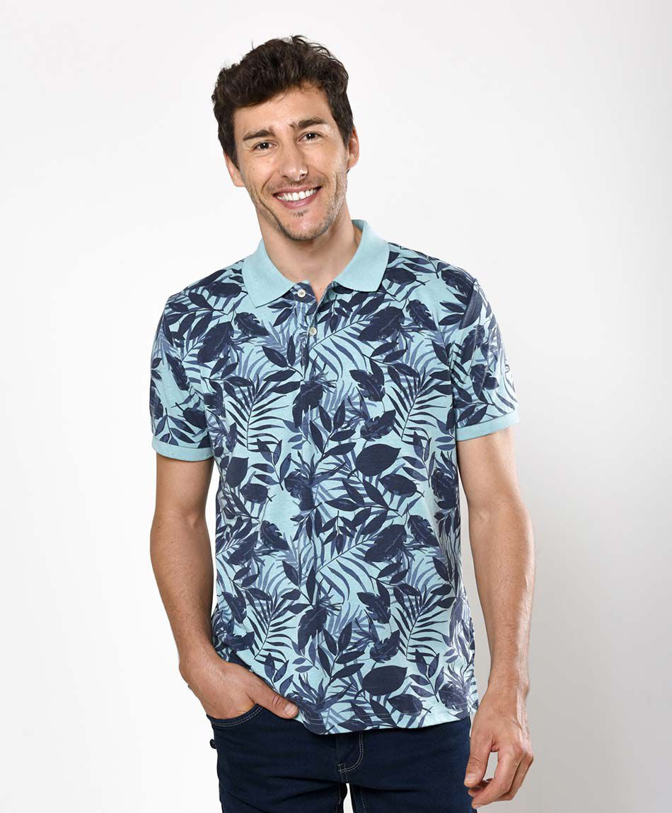 Polera manga corta cuello piqu&eacute;