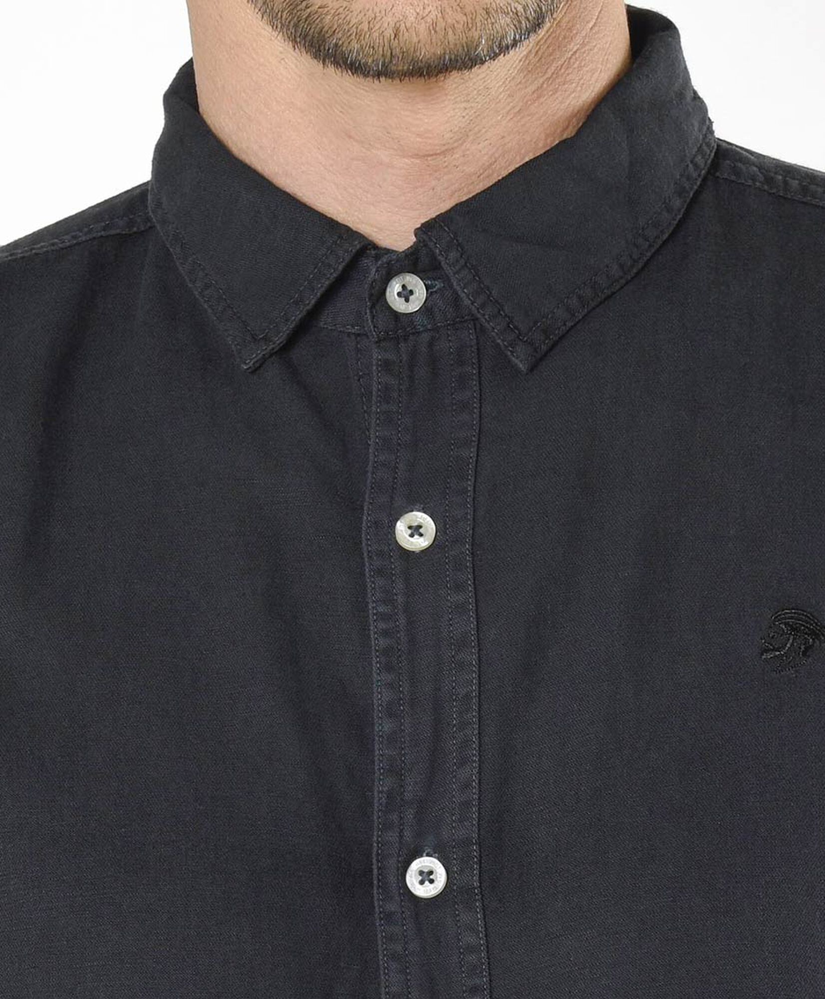 Camisa hombre lisa negra Camisa hombre lisa negra