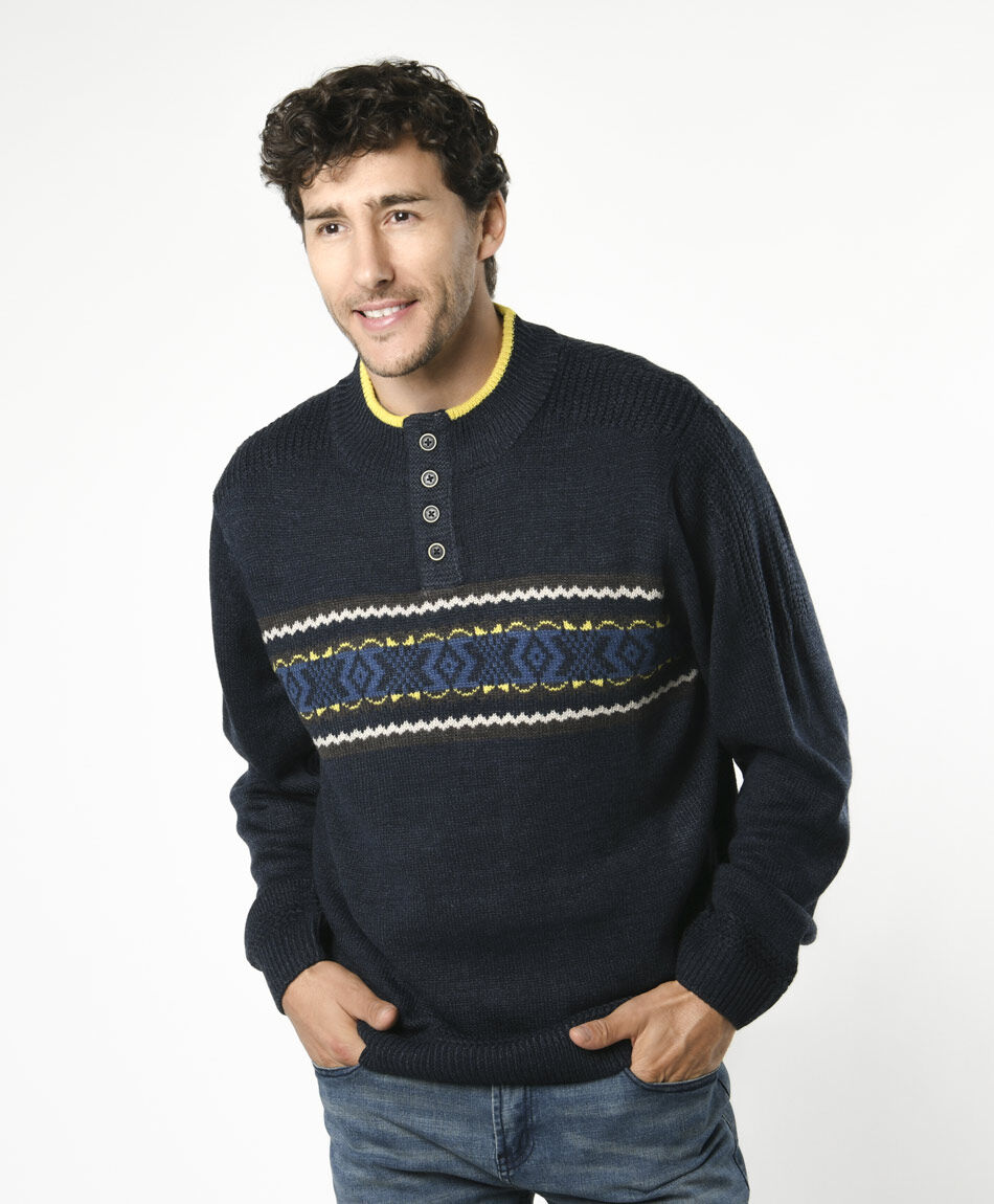 Sweater hombre cuatro botones