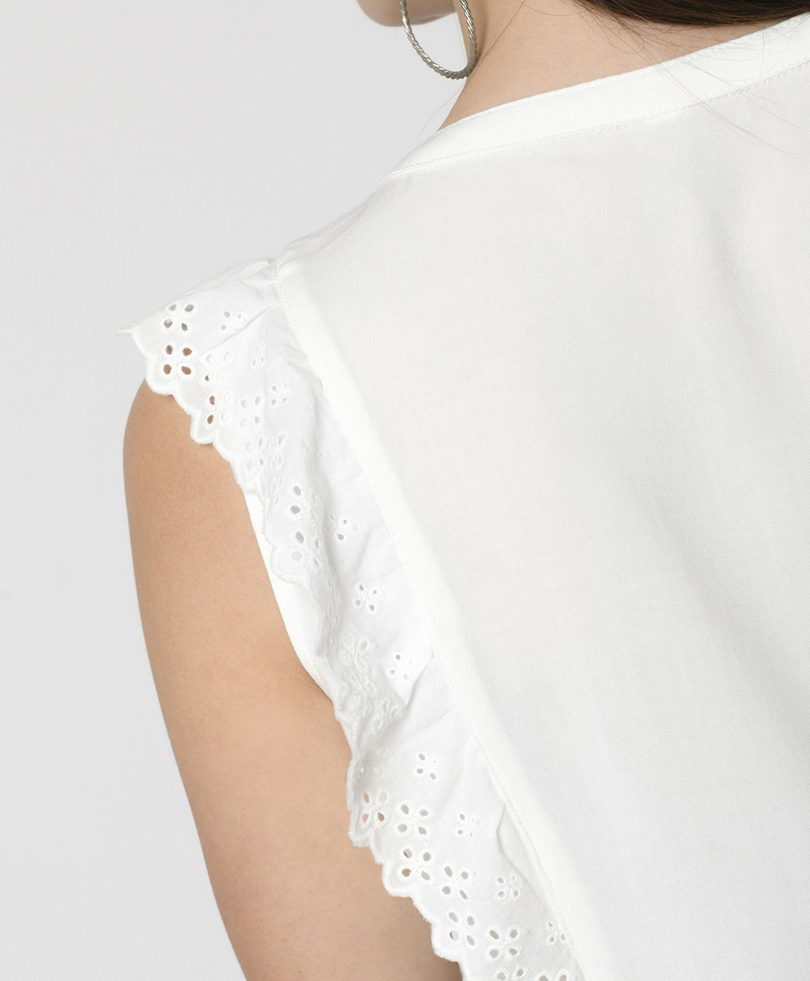 Blusa mujer vuelos broderie Blusa mujer vuelos broderie
