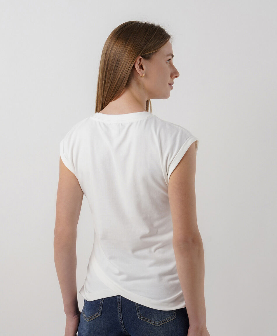 Polera mujer pretina cruzada