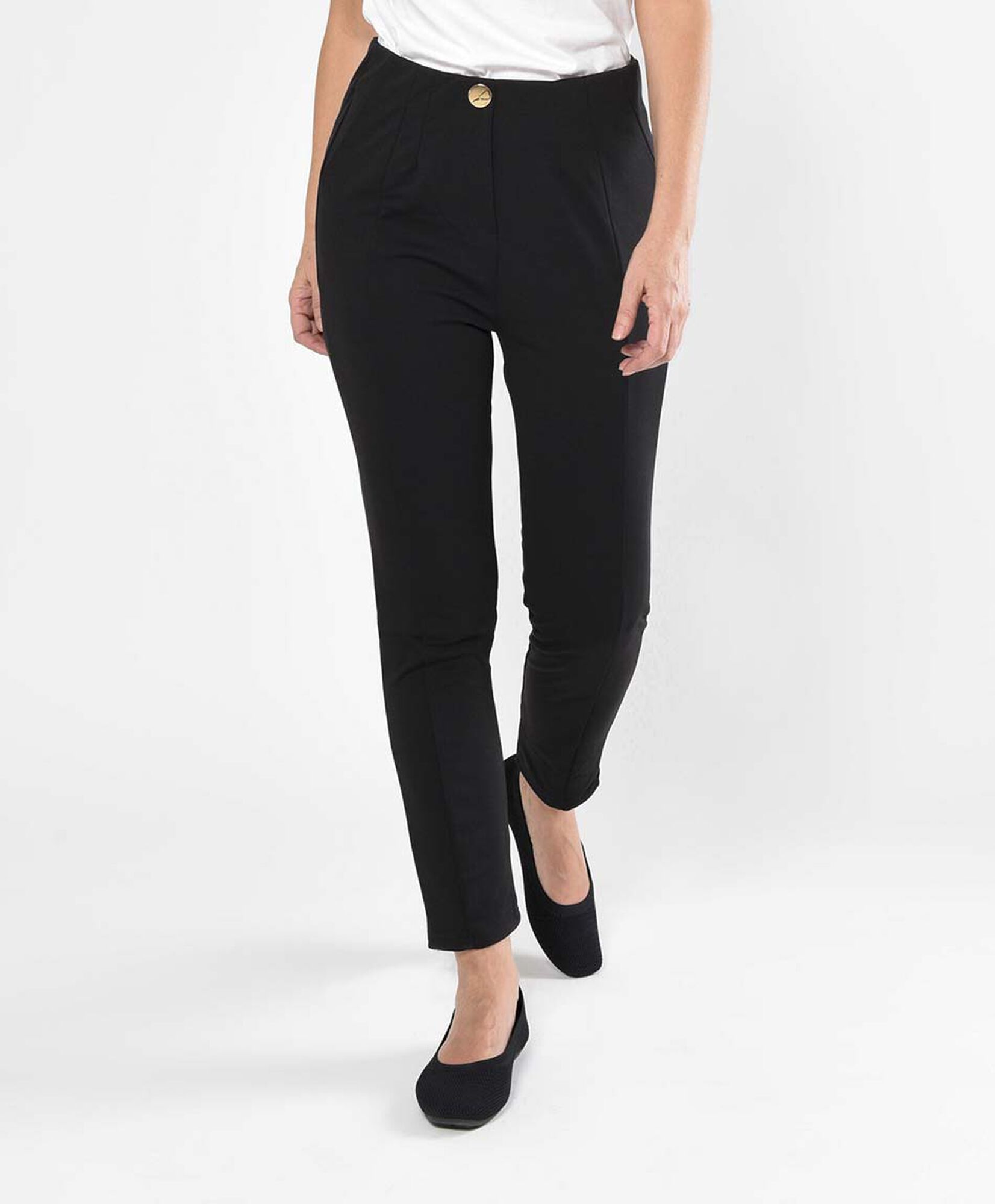 Pantalón mujer plisado tiro alto Pantalón mujer plisado tiro alto
