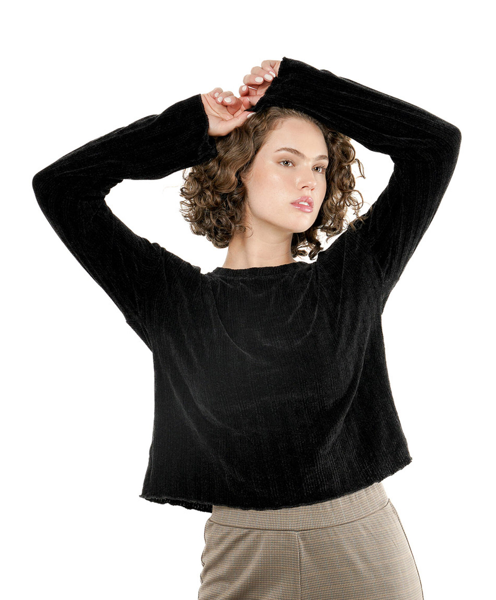 Sweater mujer suave crop Sweater mujer suave crop