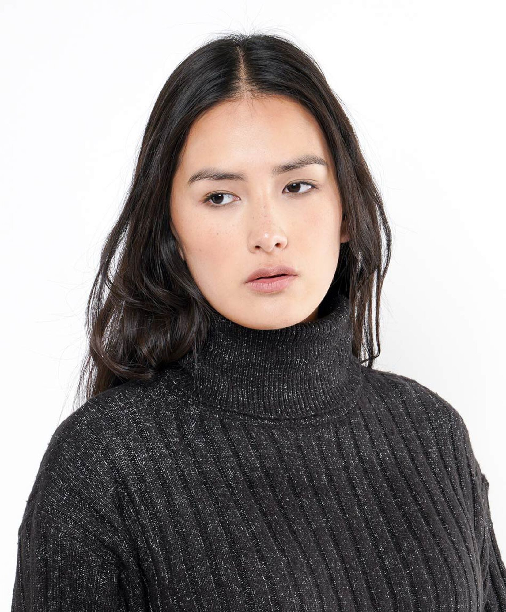 Sweater mujer jaspeado cuello alto Sweater mujer jaspeado cuello alto