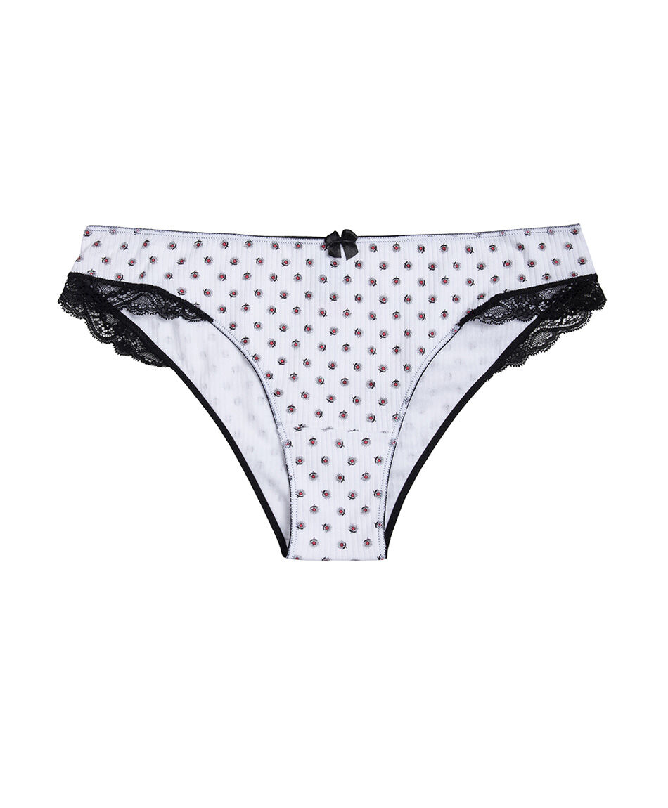 Bikini mujer acanalado florcitas