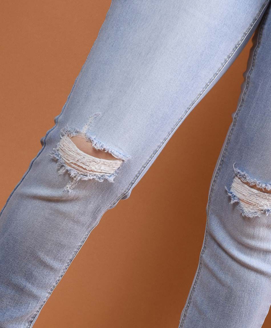 Jeans mujer rodillas rasgadas skinny fit