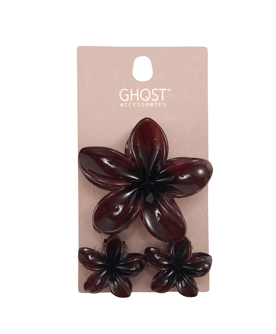 Set 3 pinches mujer flores