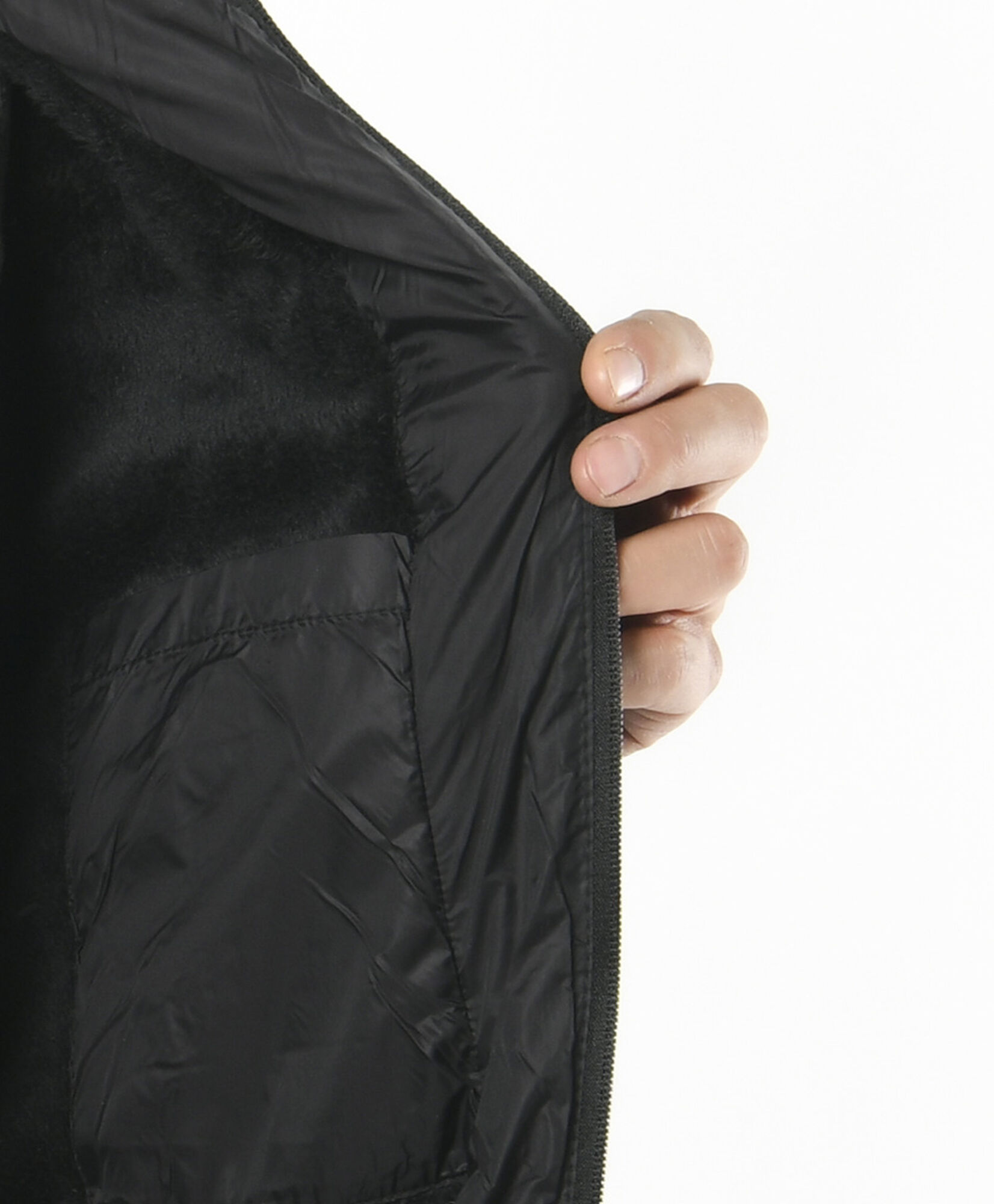 Parka hombre forrada negra Parka hombre forrada negra