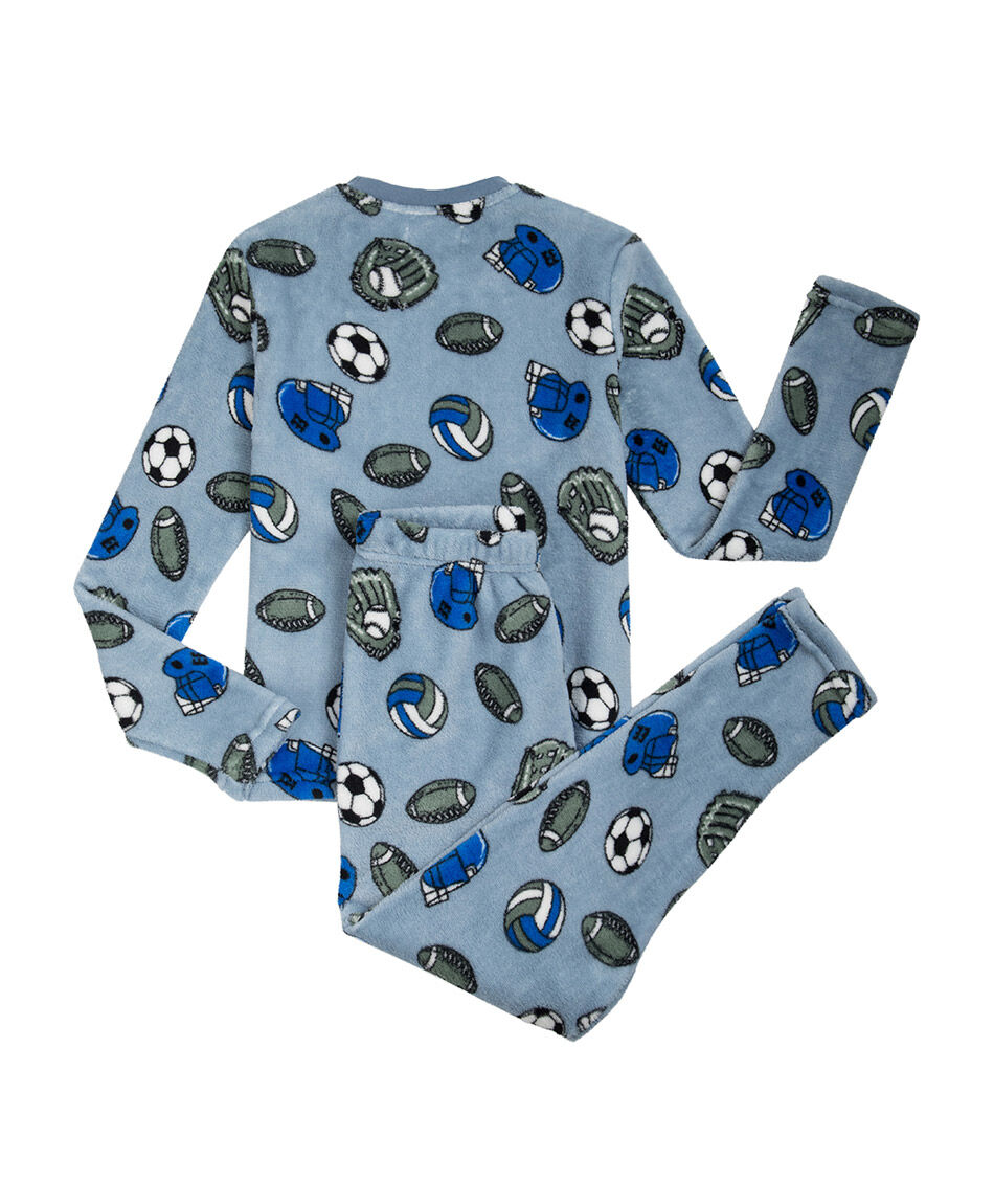 Pijama ni&ntilde;o estampado soccer