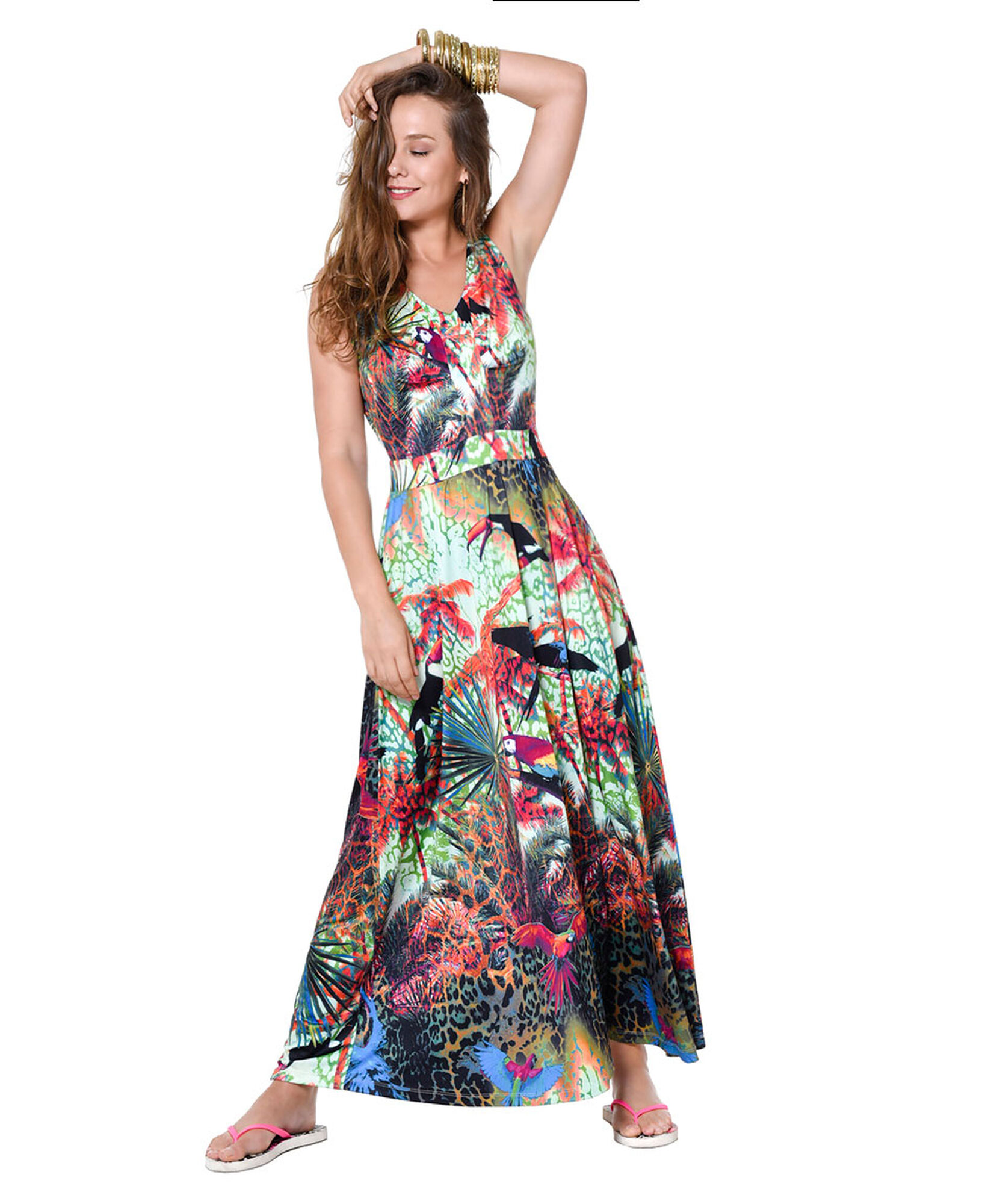 Vestido estampado tropical Vestido estampado tropical