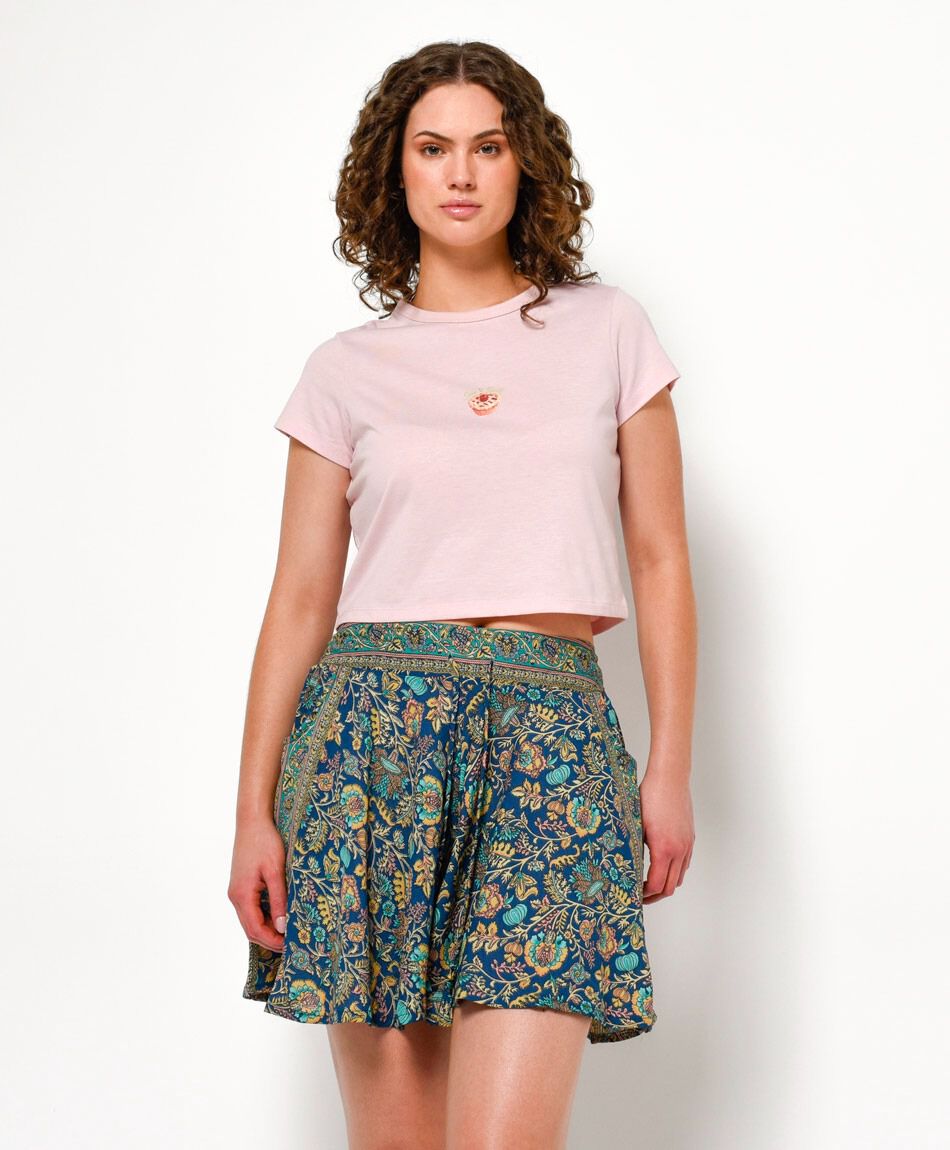 Short mujer floreado