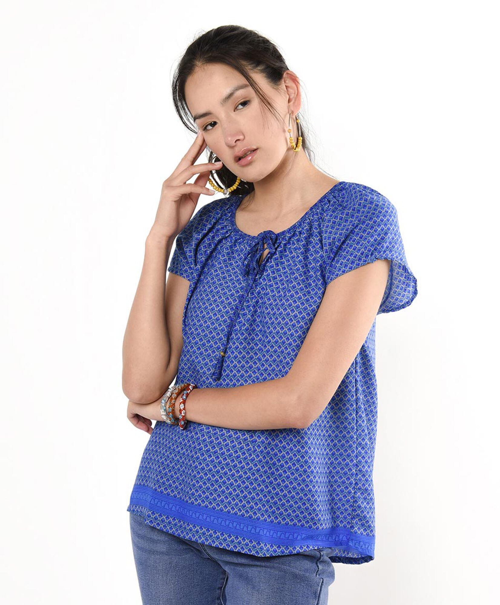 Blusa mujer print lazo Blusa mujer print lazo