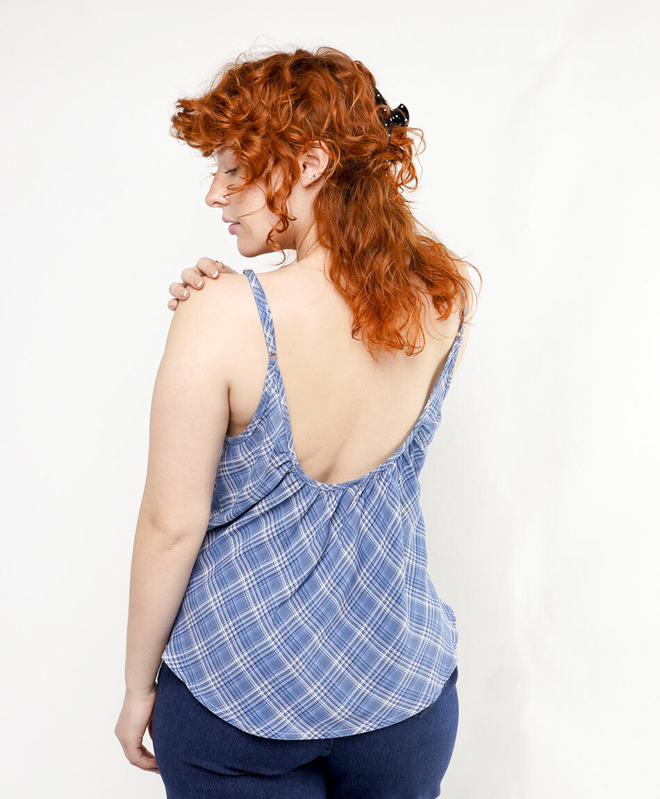 Polera mujer top escoc&eacute;s