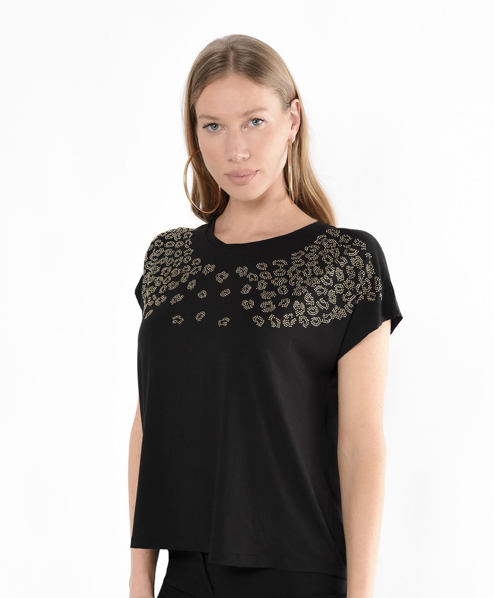 Polera mujer animal print brillos Polera mujer animal print brillos