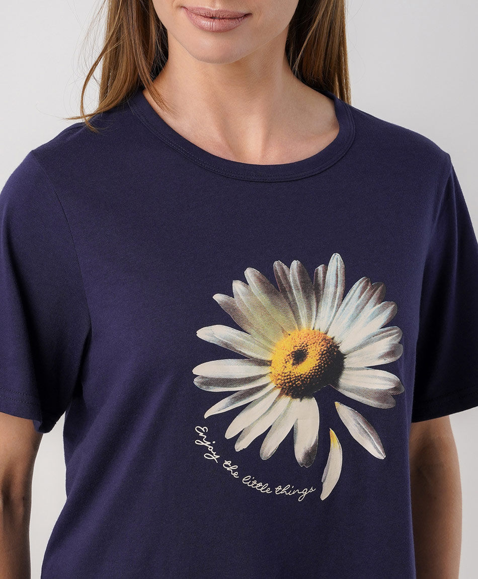 Polera mujer flor margarita