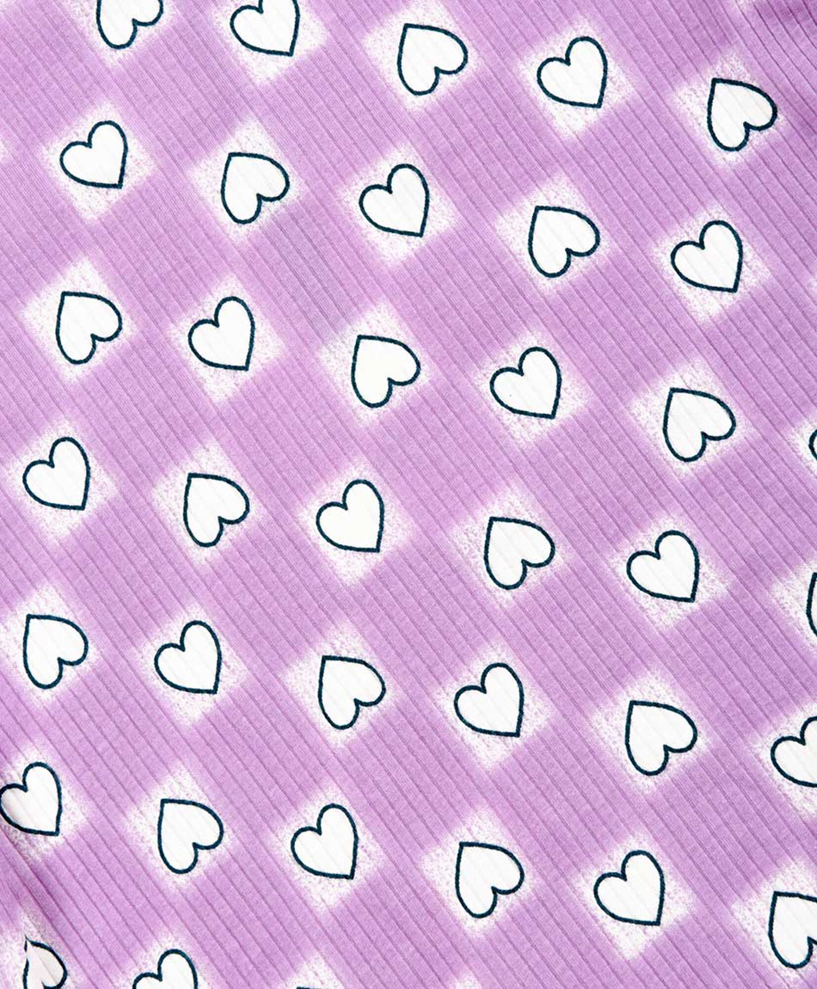 Polera niña cuadros corazones Polera niña cuadros corazones