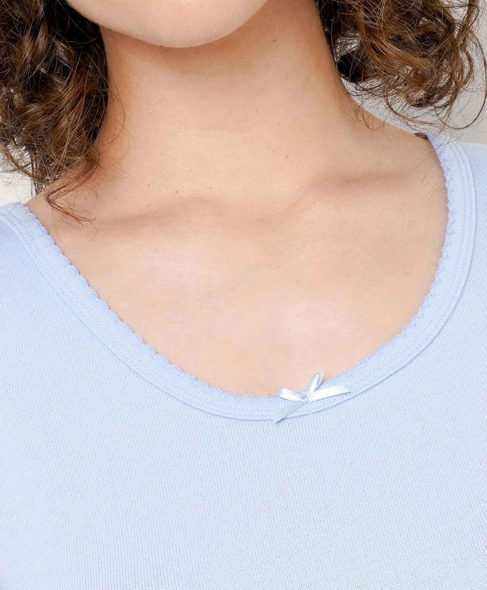 Pijama mujer jacquard azul Pijama mujer jacquard azul
