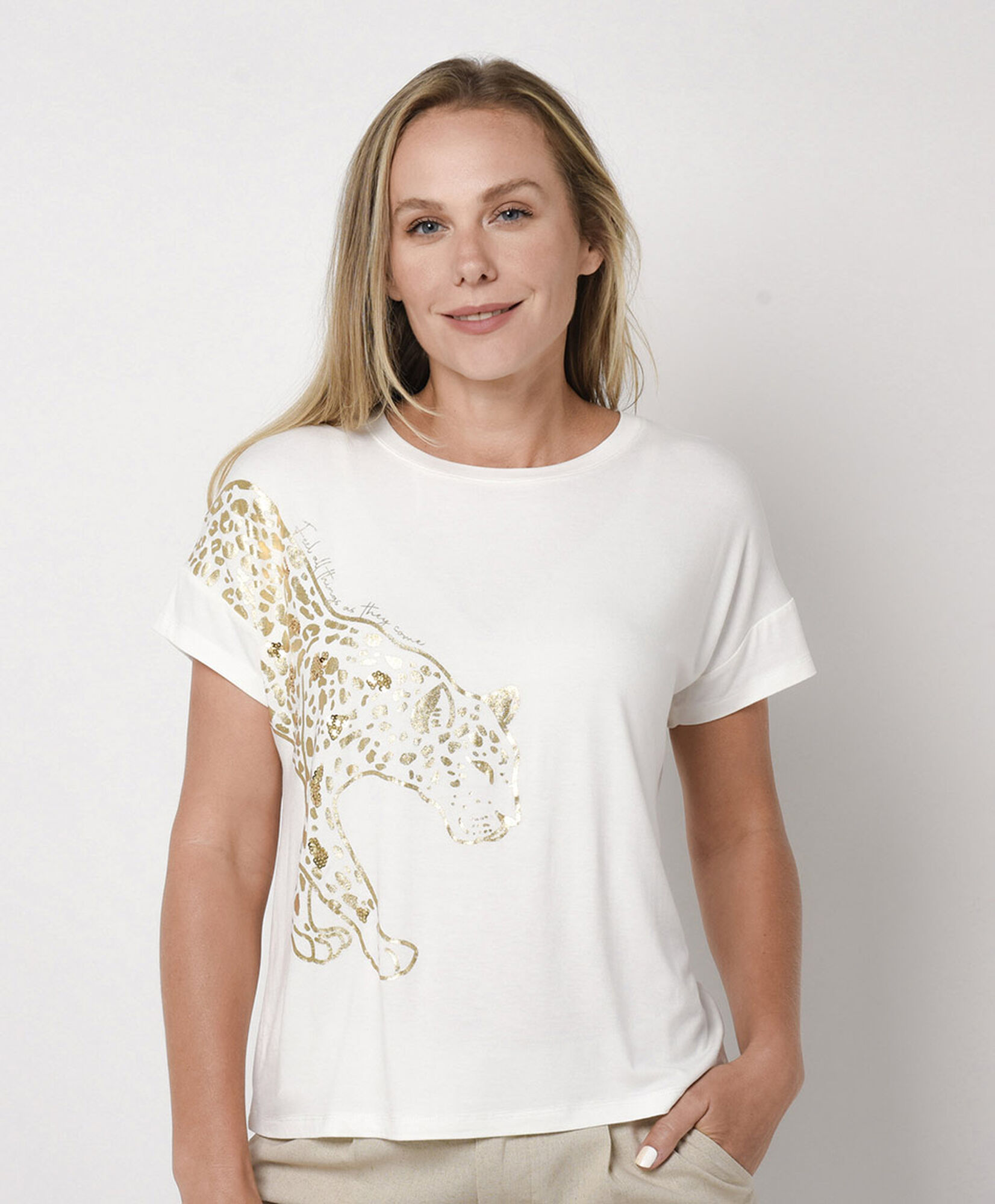Polera mujer leopardo lentejuelas Polera mujer leopardo lentejuelas