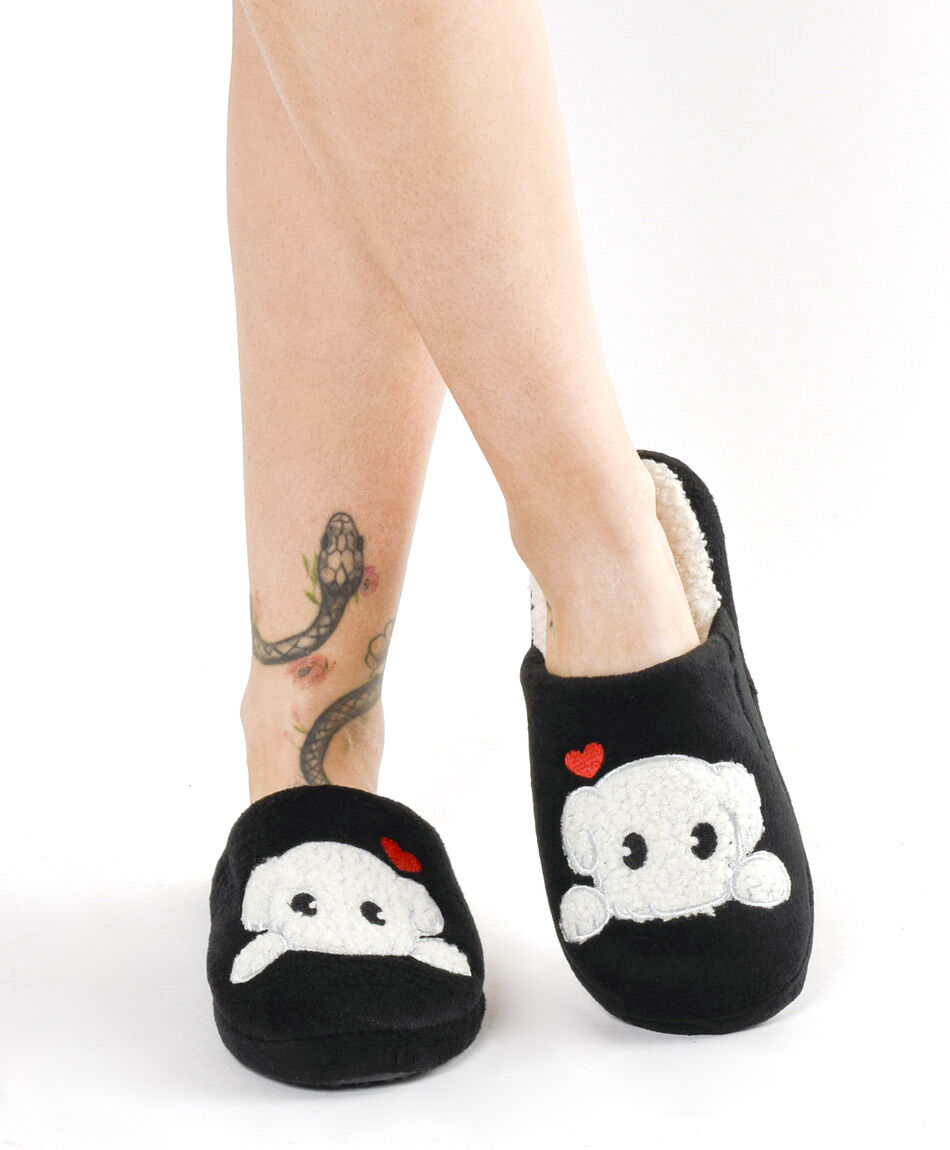 Pantufla mujer perrito corazón