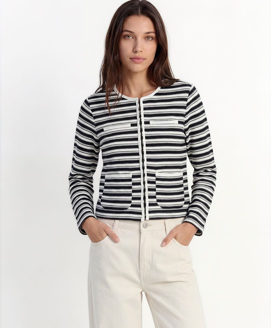 Chaqueta mujer l&iacute;neas crop