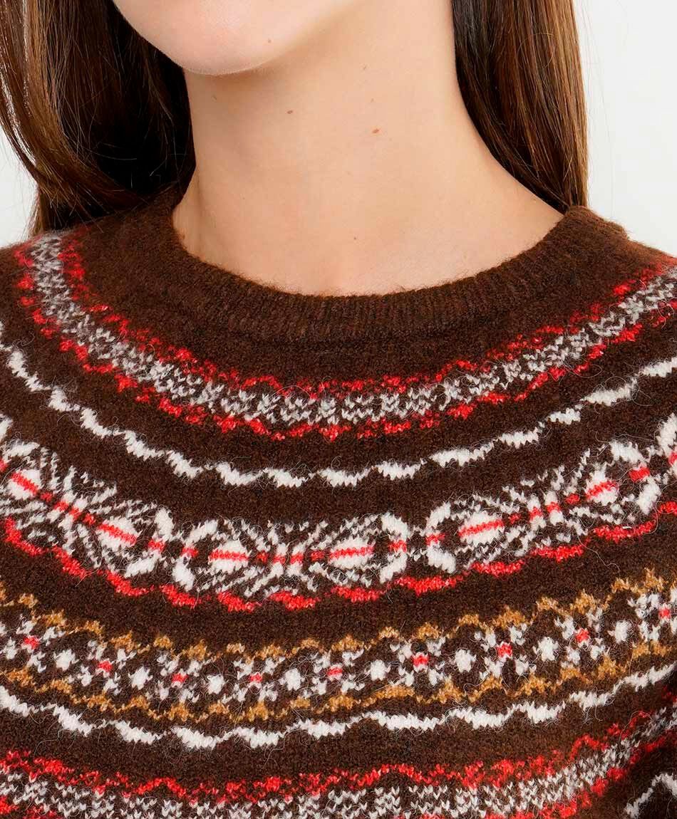 Sweater mujer nordic jacquard