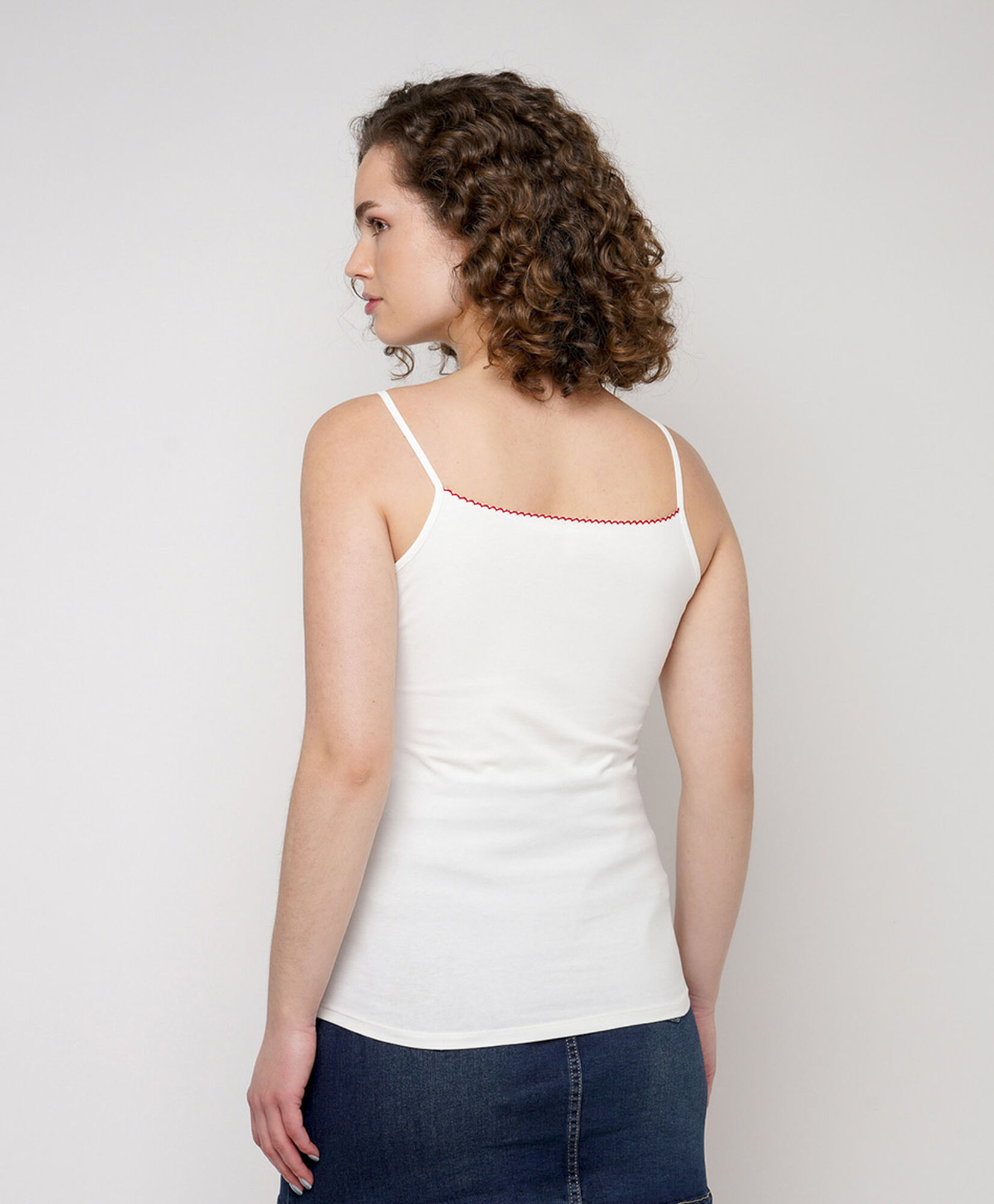 Polera mujer top bordado jardín Polera mujer top bordado jardín