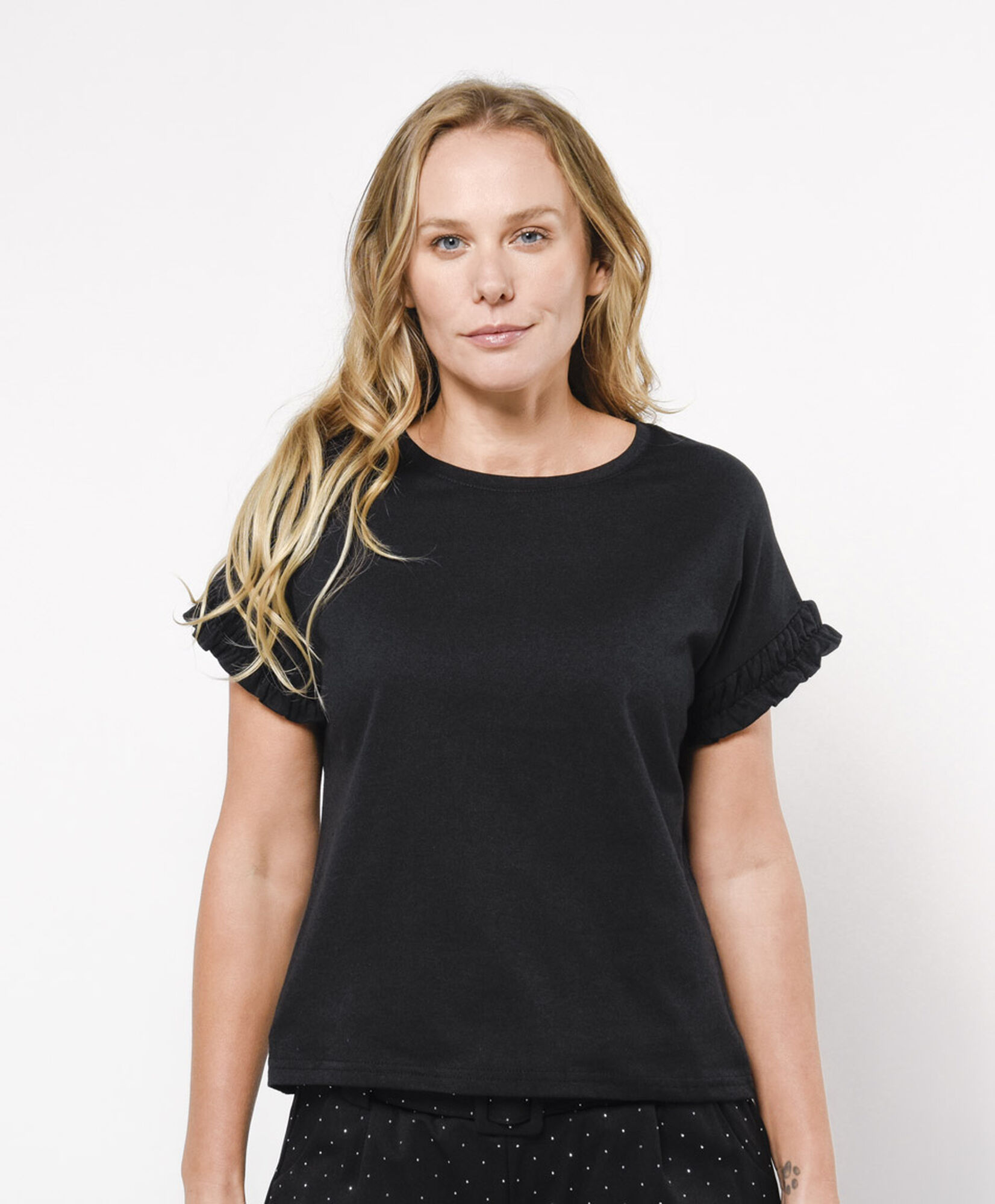 Polera mujer mangas elasticadas Polera mujer mangas elasticadas