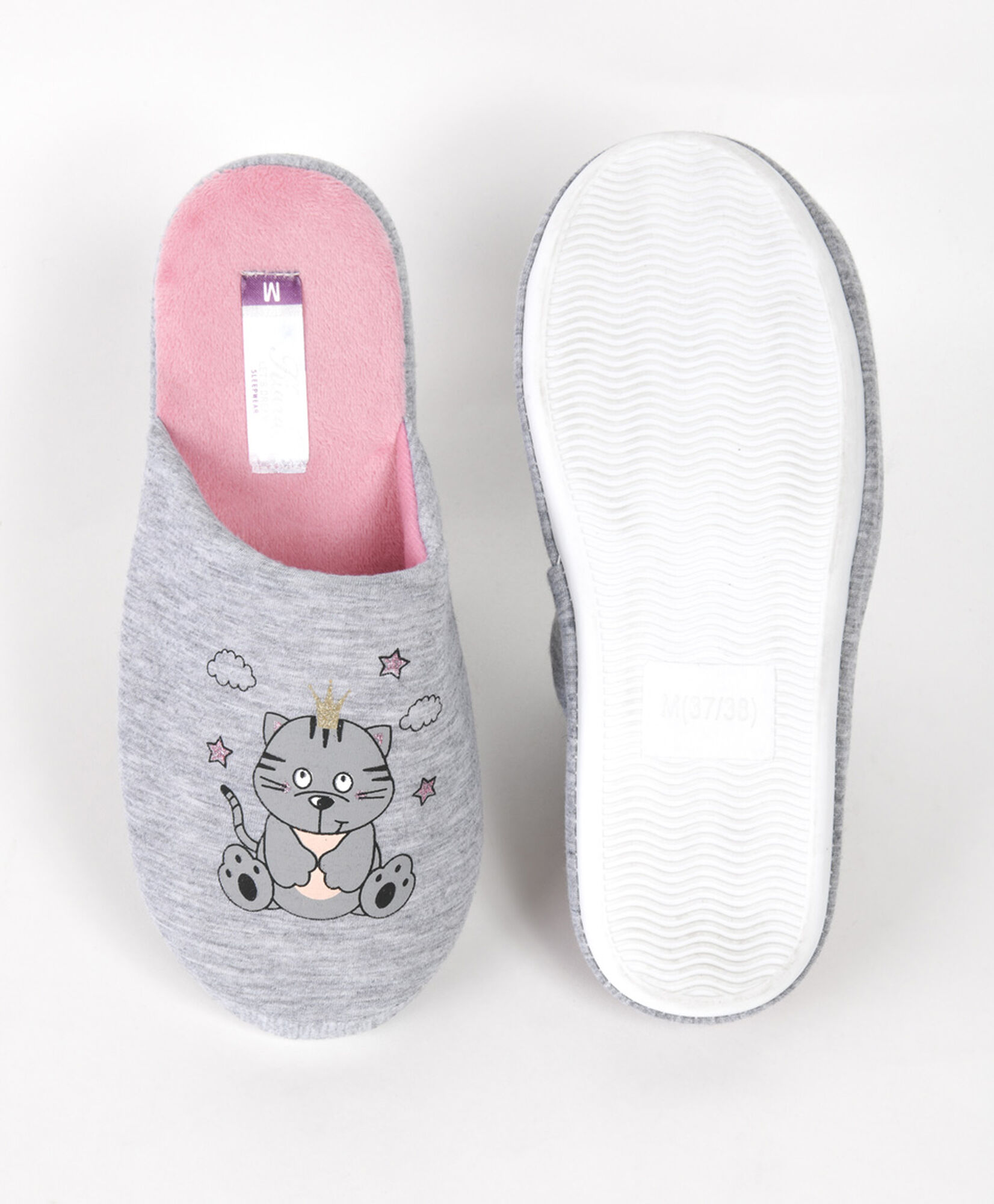 Pantufla mujer gato nubes Pantufla mujer gato nubes