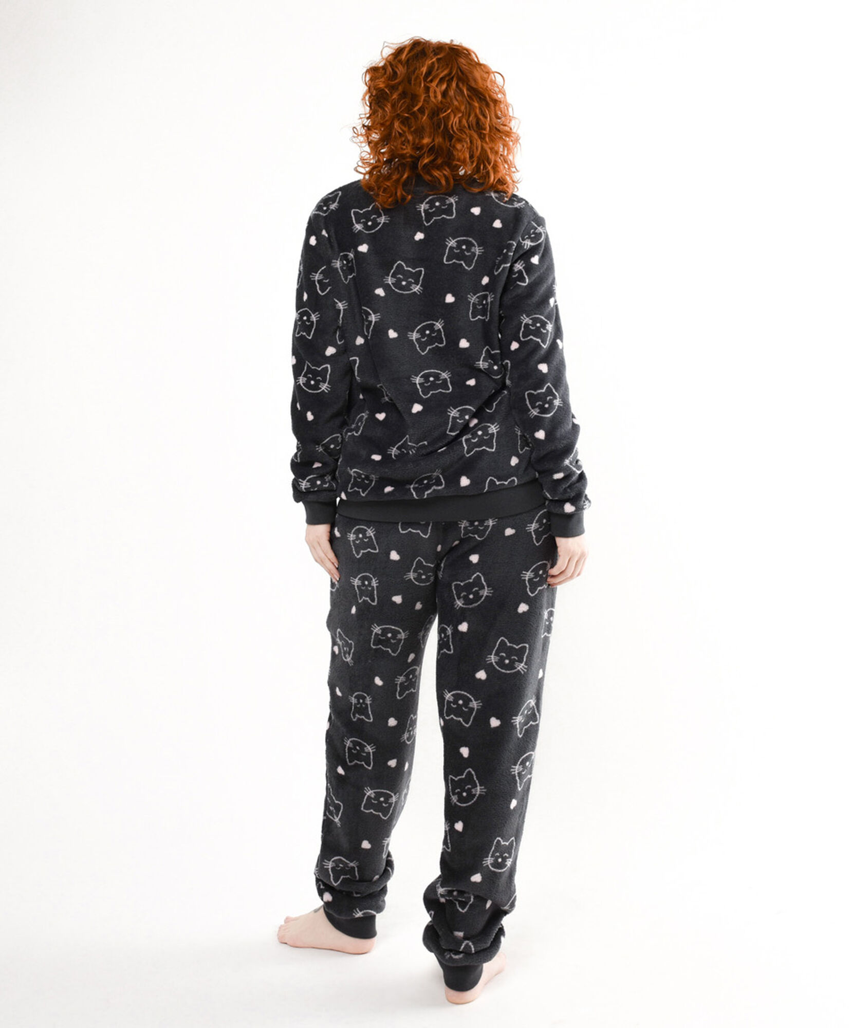 Pijama mujer micropolar gatitos black Pijama mujer micropolar gatitos black