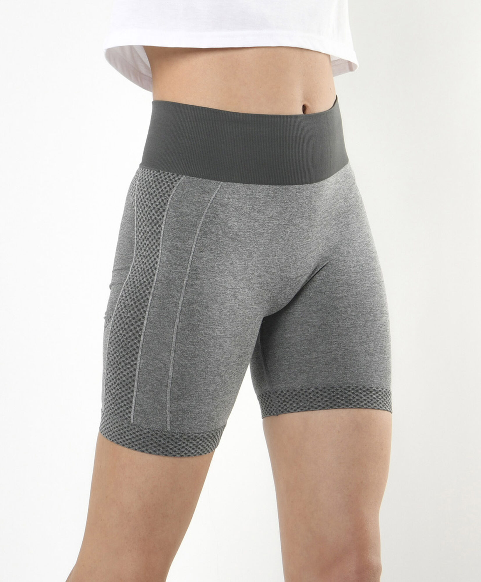 Short deportivo mujer gris seamless Short deportivo mujer gris seamless