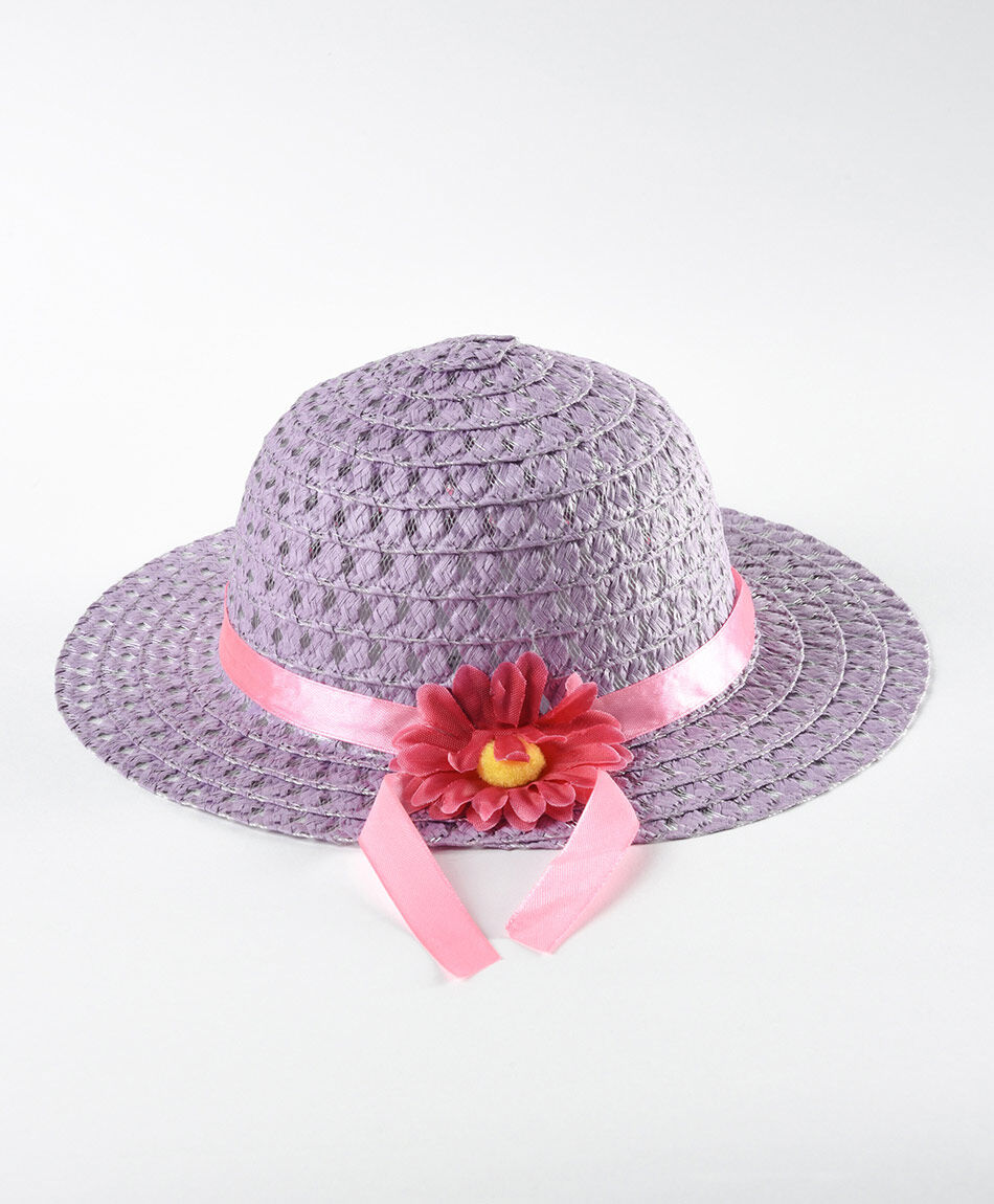 Sombrero ni&ntilde;a cinta y flor