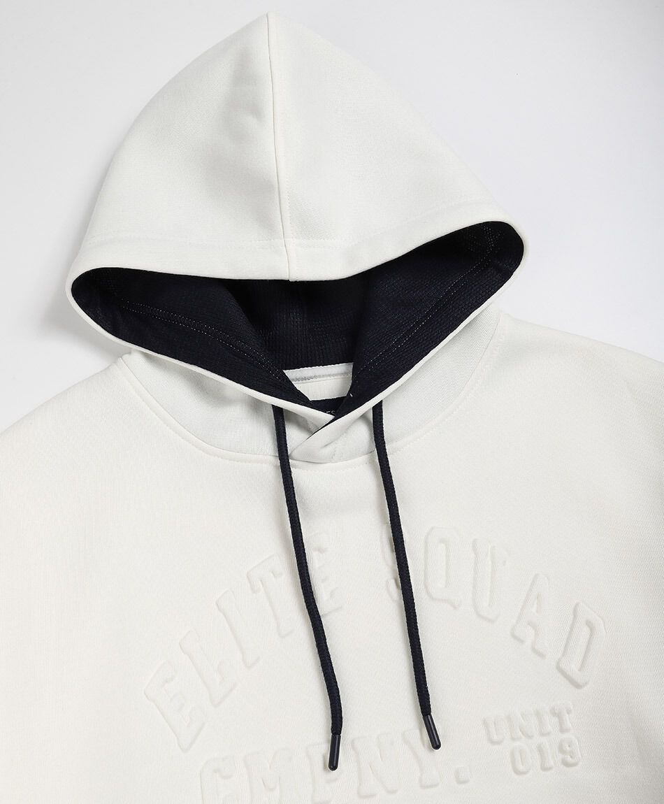 Poler&oacute;n hombre gorro canguro white