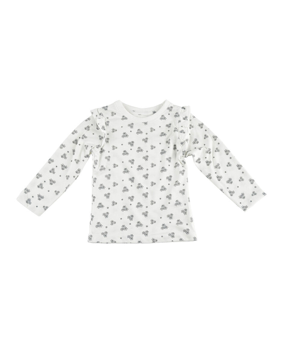 Polera bebé floreada alitas