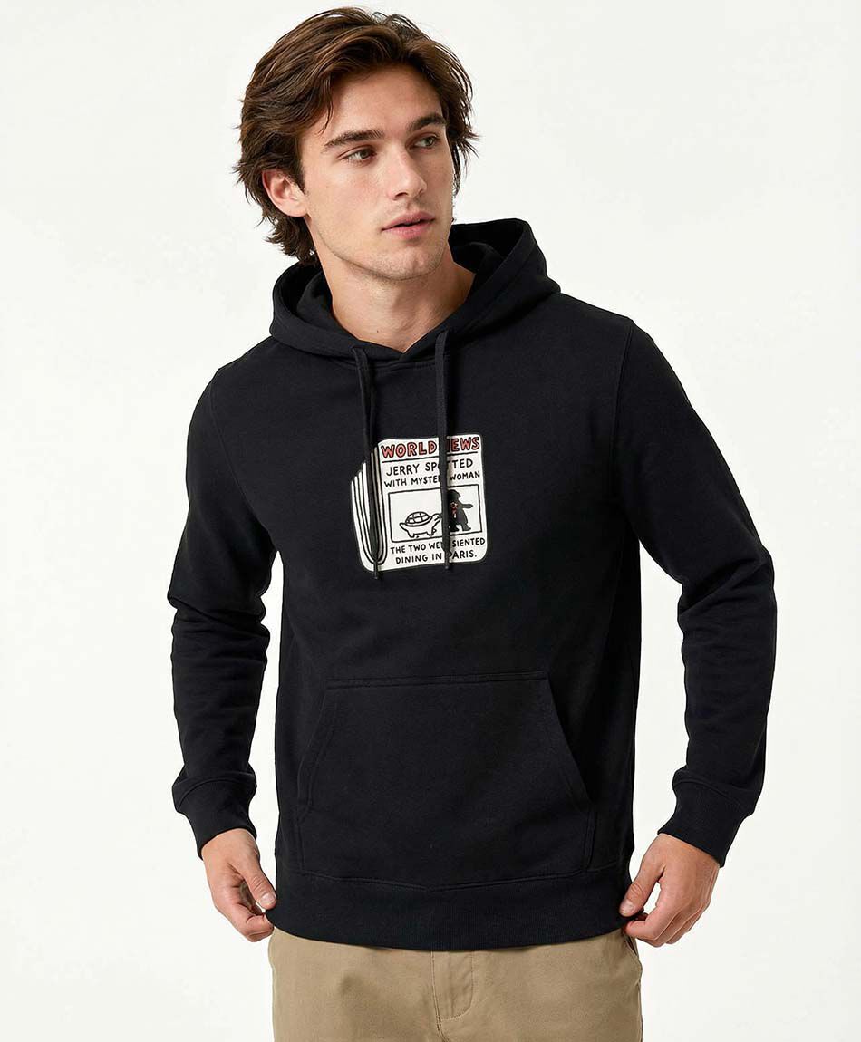 Poler&oacute;n hombre con capucha tortuga