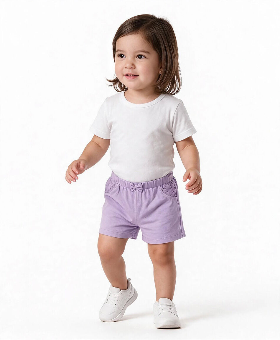 Short ni&ntilde;a broderie