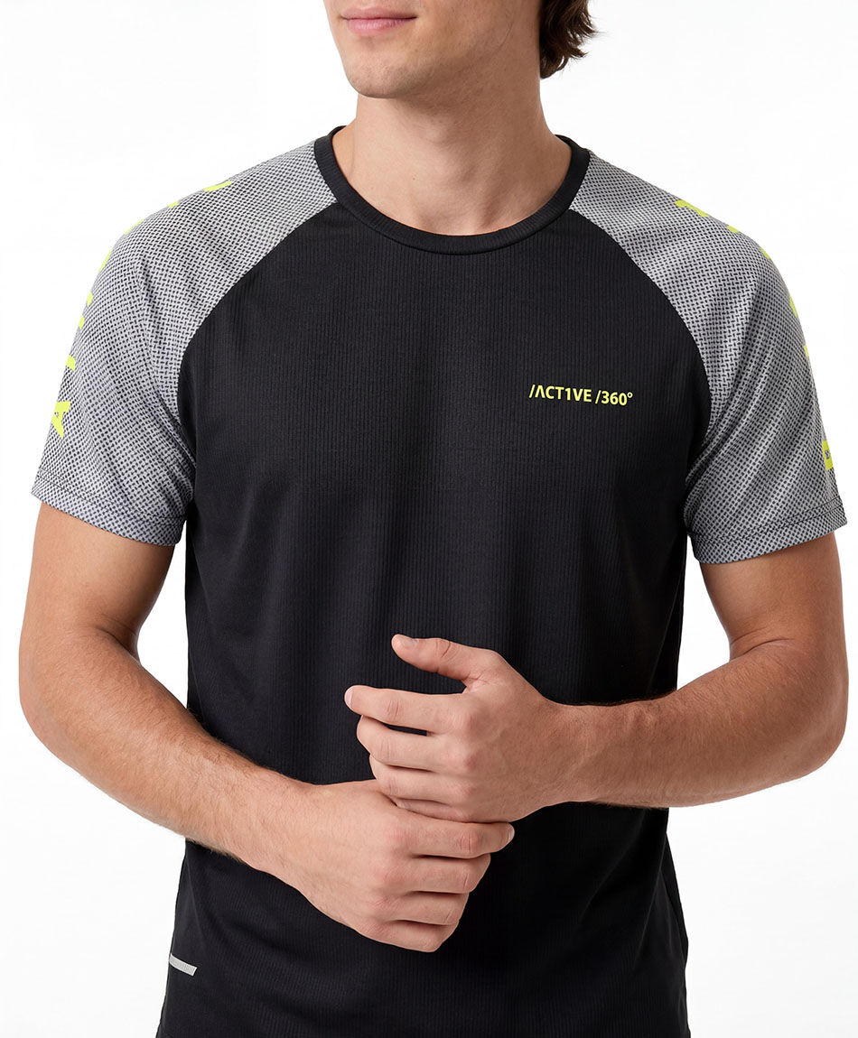 Polera deportiva hombre frase ne&oacute;n