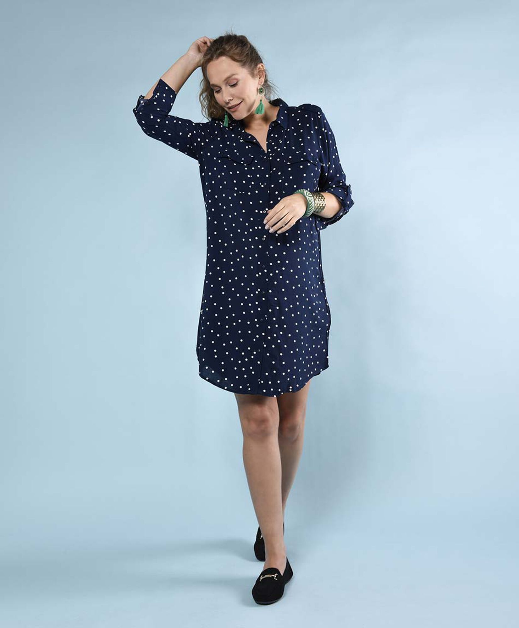 Vestido camisero lunares Vestido camisero lunares