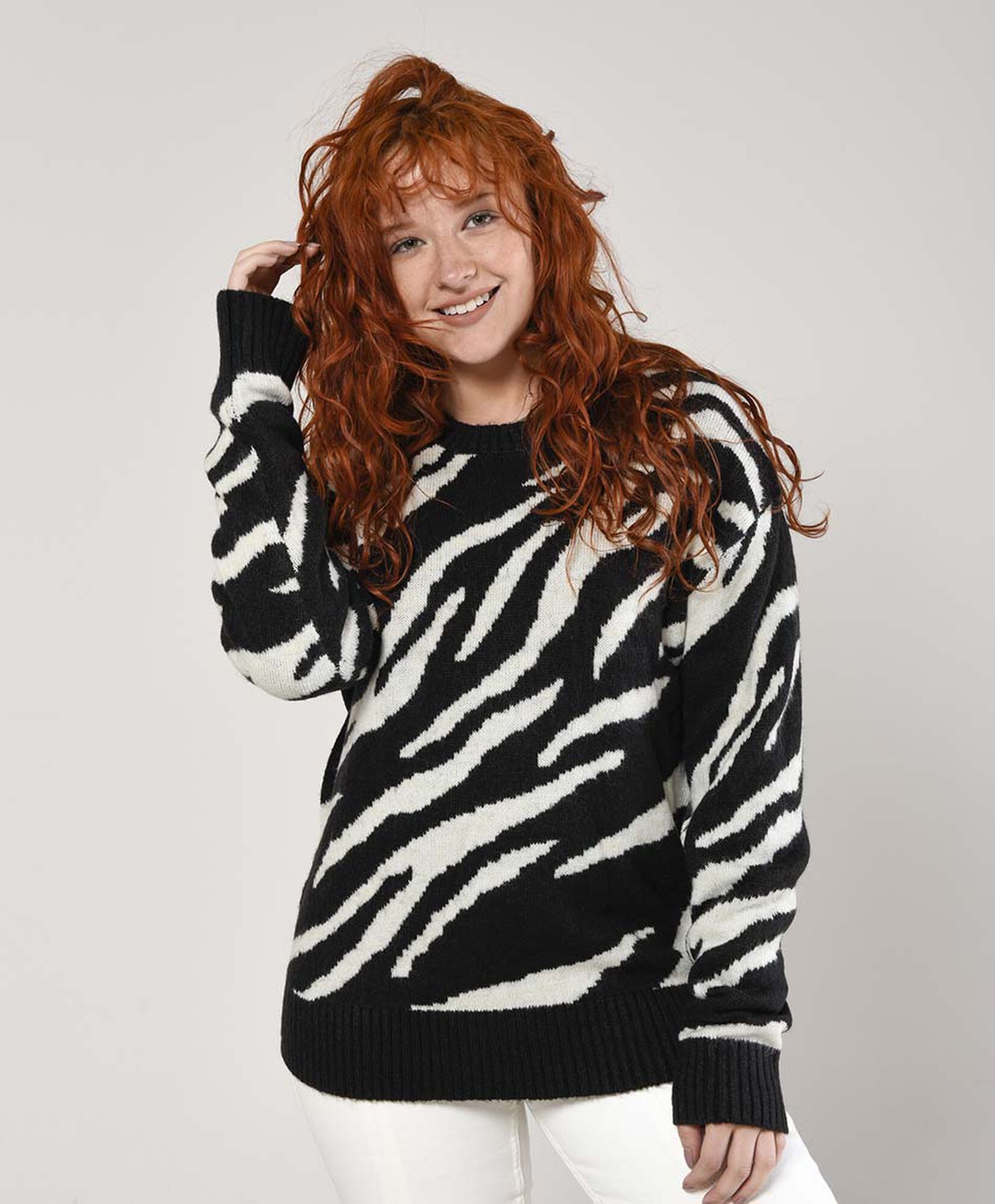 Sweater mujer animal print cebra Sweater mujer animal print cebra