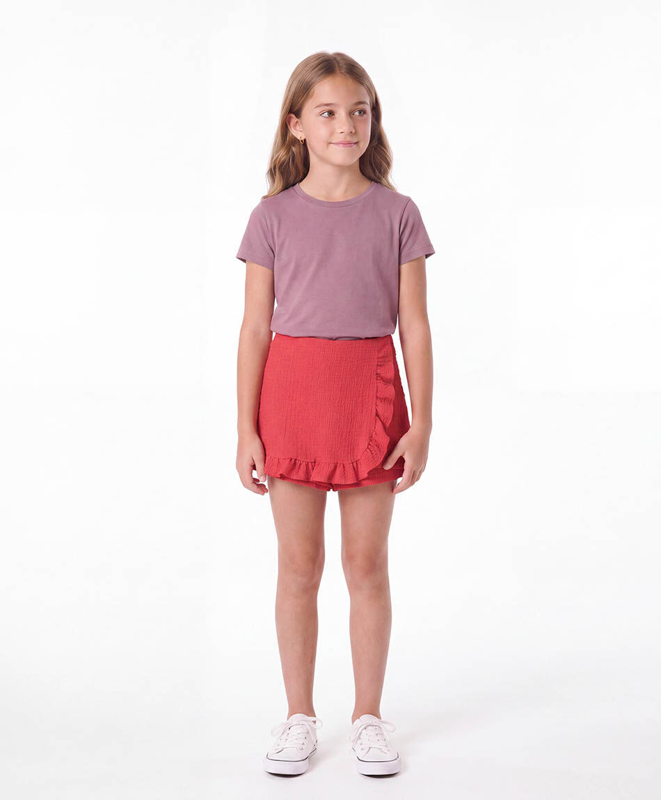 Falda ni&ntilde;a short textura